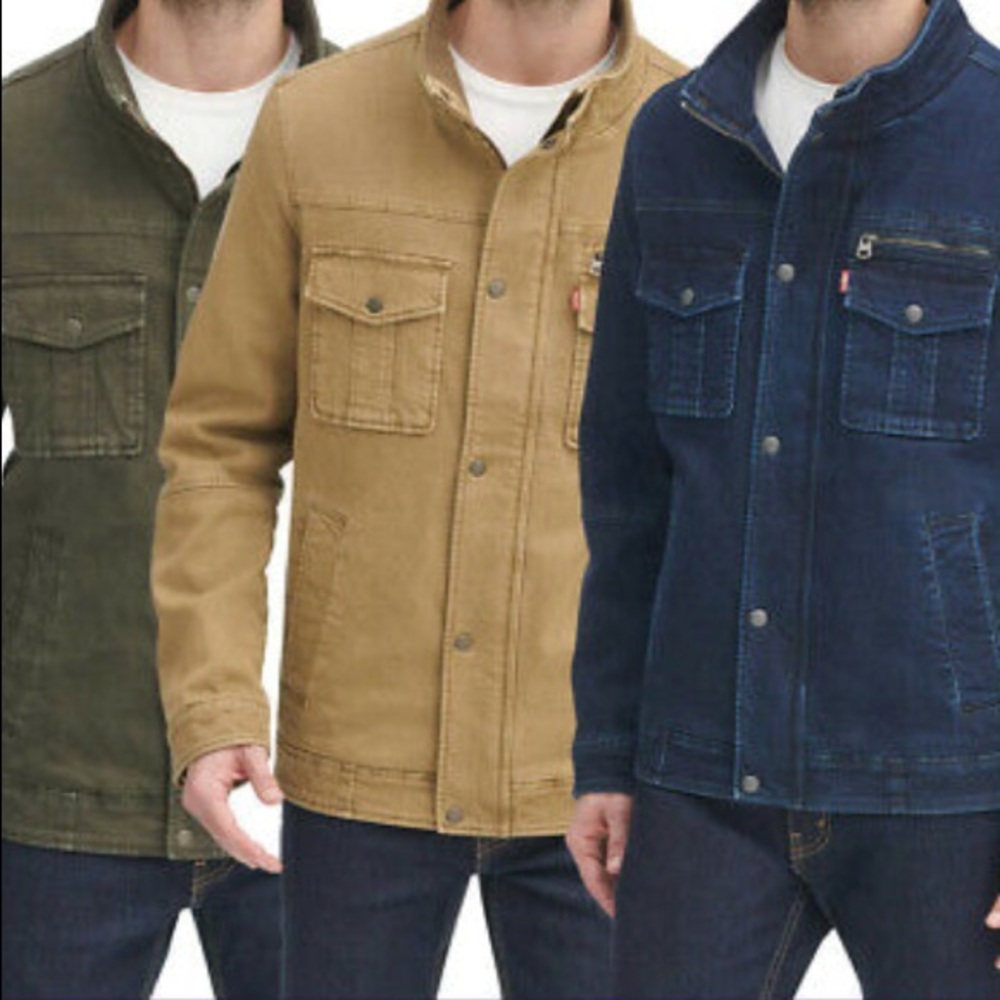 Levi's Men Cotton Twill Utility Zip Front Jacket - Picture 7 of 8